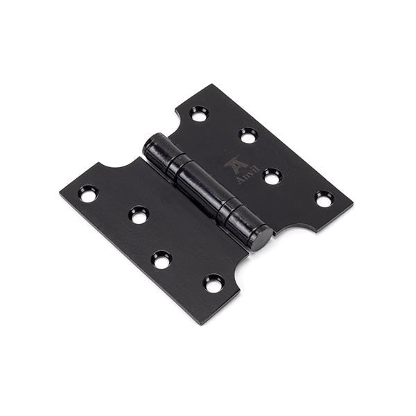 Black 4" x 2" x 4" Parliament Hinge (pair) ss
