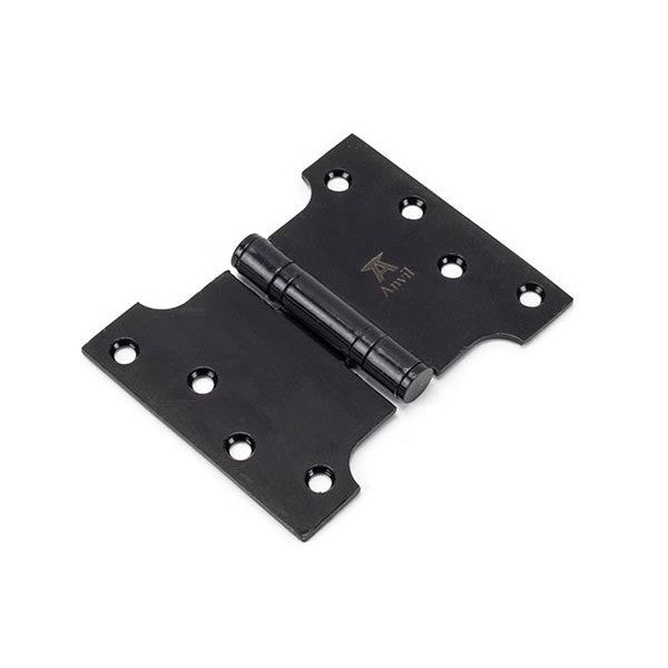 Black 4" x 3" x 5" Parliament Hinge (pair) ss