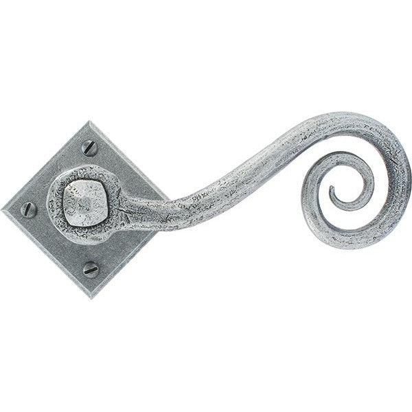 Pewter Monkeytail Lever on Rose Set (Diamond)