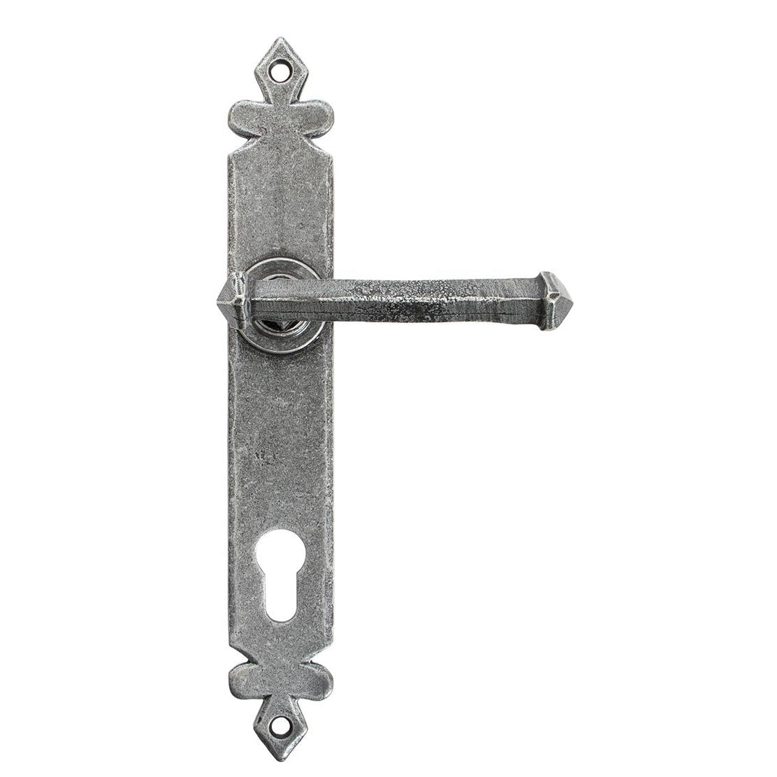 Pewter Tudor Lever Espag. Lock Set