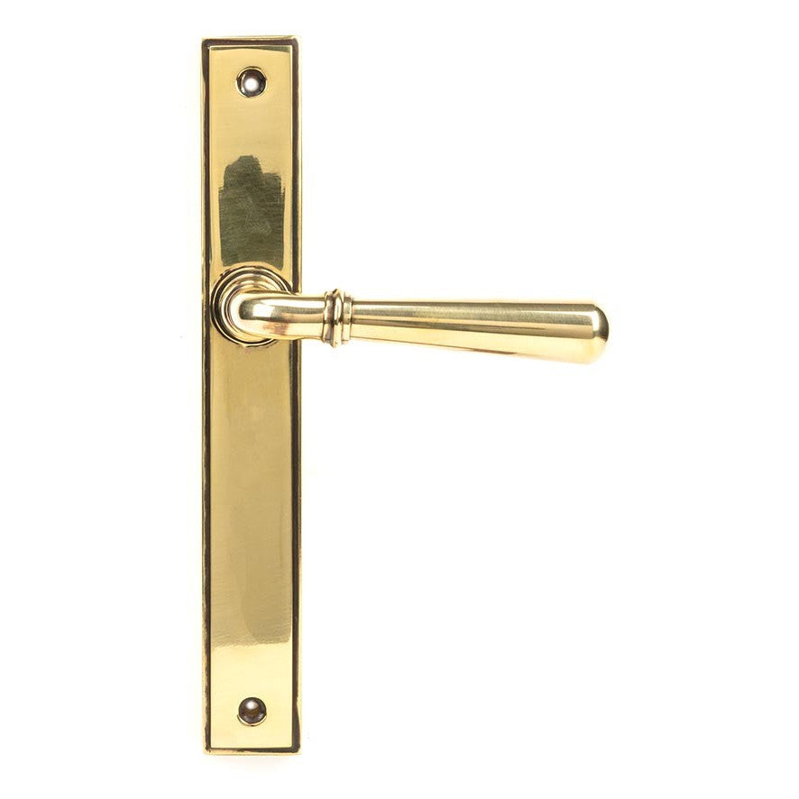 Aged Brass Newbury Slimline Lever Espag. Latch Set