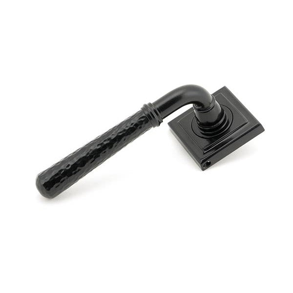 Black Hammered Newbury Lever on Rose Set (Square)