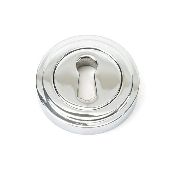 Polished Chrome Round Escutcheon (Art Deco)