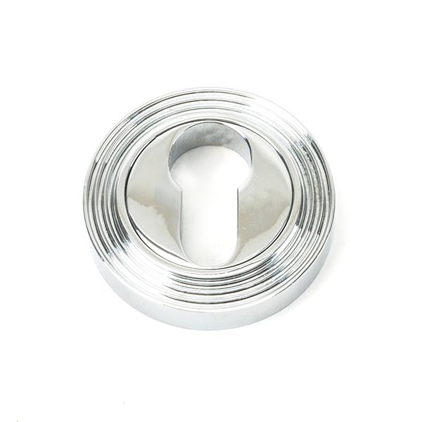 Polished Chrome Round Euro Escutcheon (Beehive)