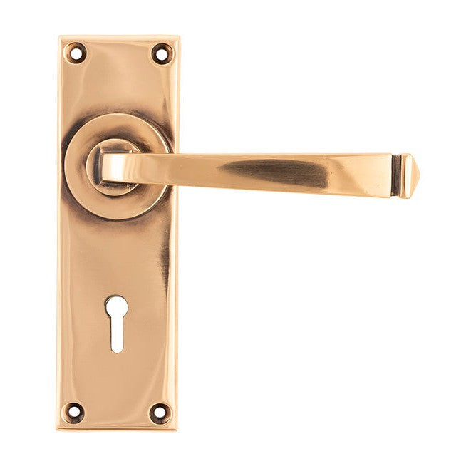 Polished Bronze Avon Lever Lock Set