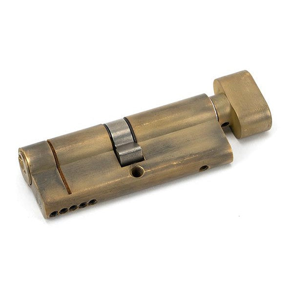 Aged Brass 40/40 5pin Euro Cylinder/Thumbturn KA