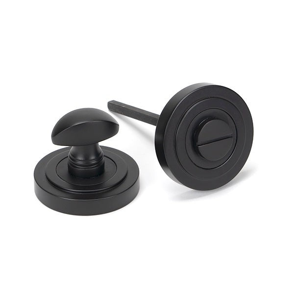 Aged Bronze Round Thumbturn Set (Art Deco)