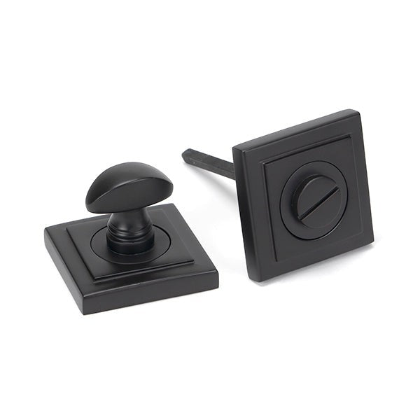 Aged Bronze Round Thumbturn Set (Square)