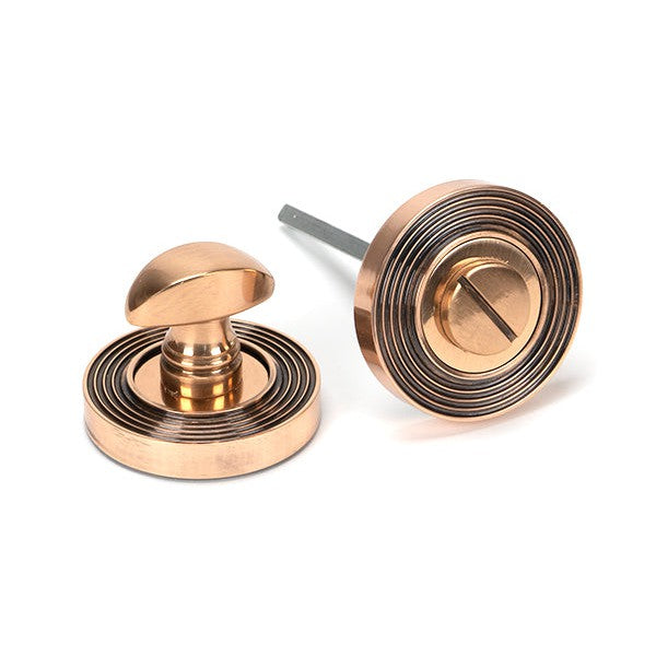 Polished Bronze Round Thumbturn Set (Beehive)