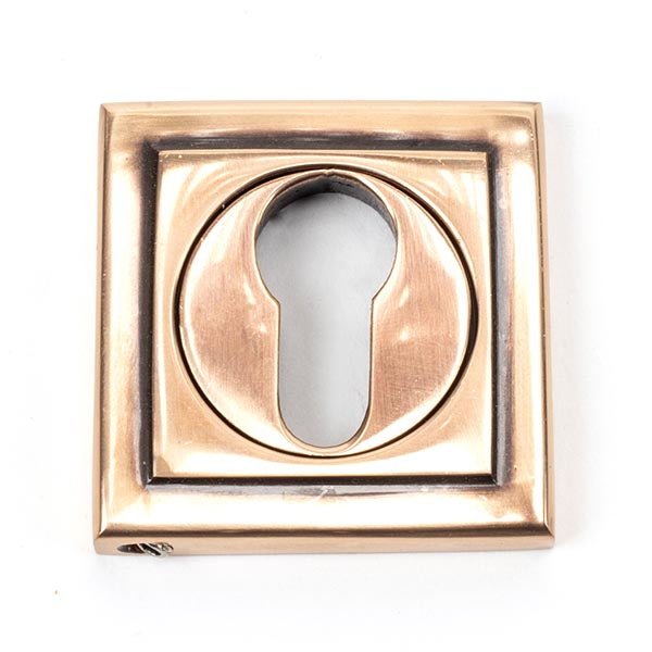 Polished Bronze Round Euro Escutcheon (Square)