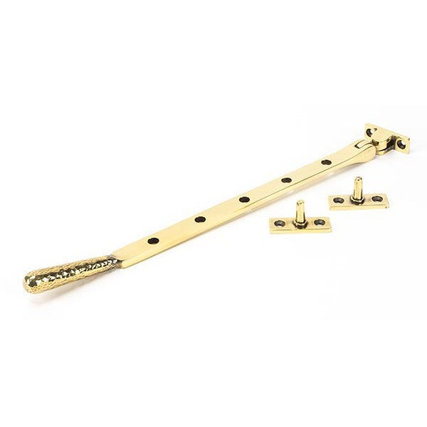 Aged Brass 12" Hammered Newbury Stay