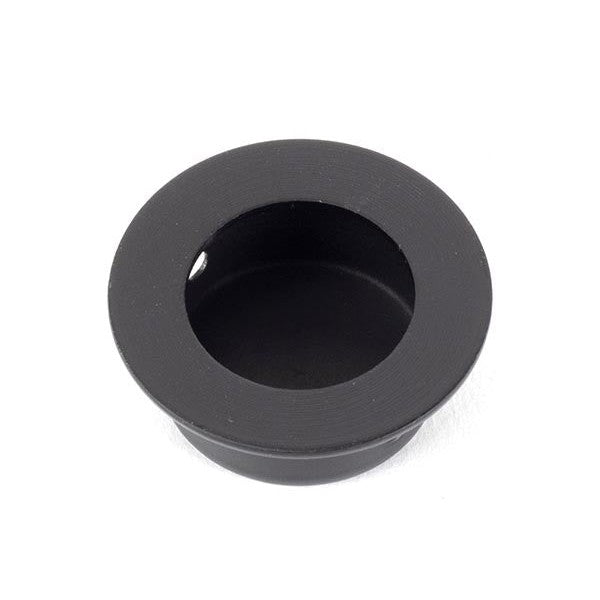 Black 30mm Ø Small Flush Pull