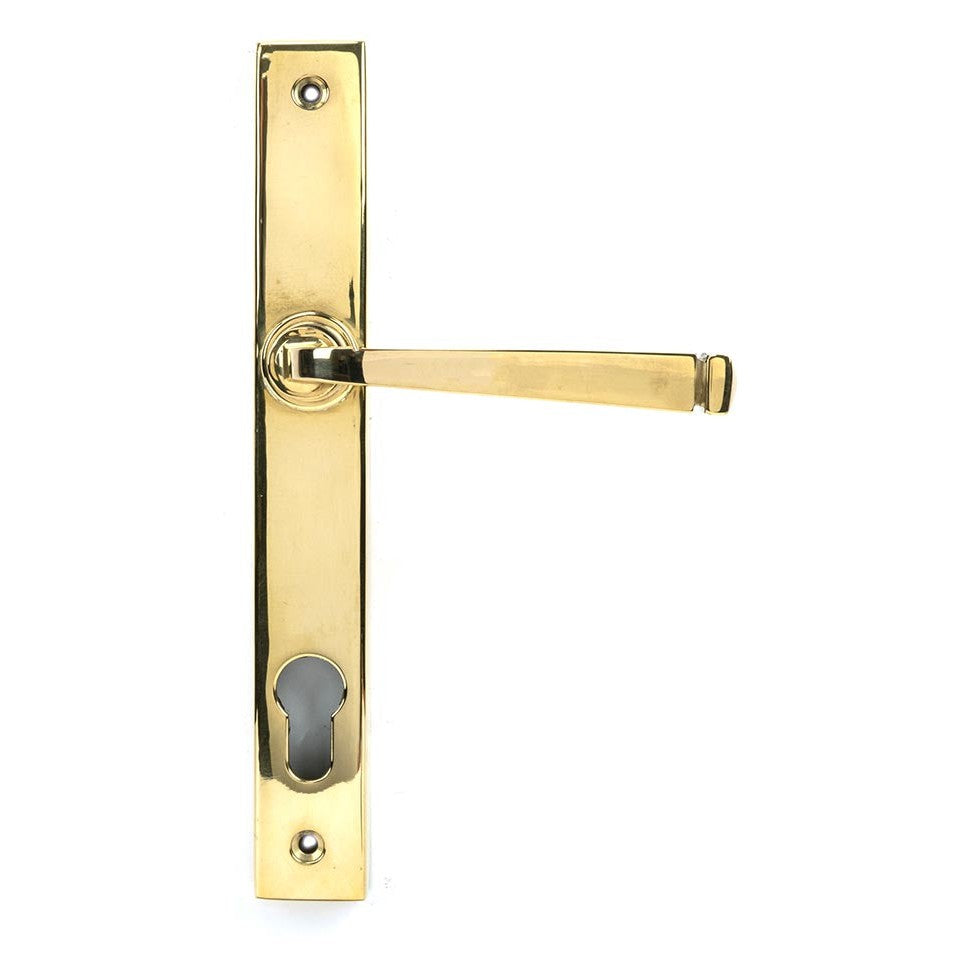 Polished Brass Avon Slimline Lever Espag. Lock Set