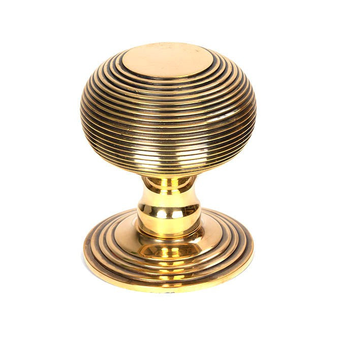 Aged Brass Beehive Centre Door Knob