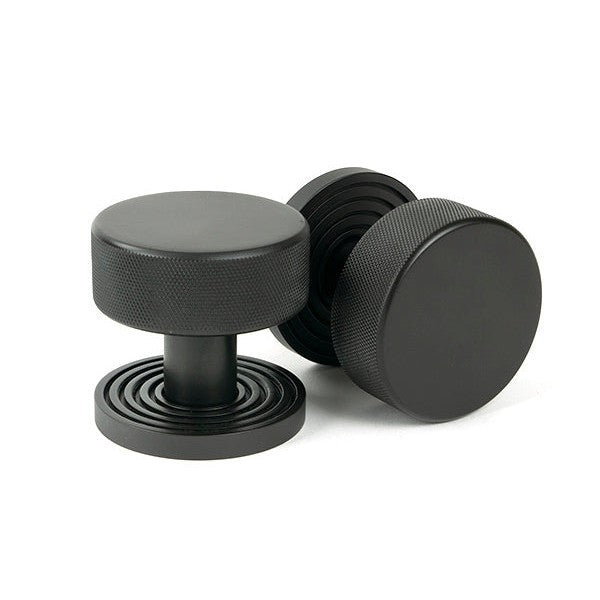 Aged Bronze Brompton Mortice/Rim Knob Set (Beehive)