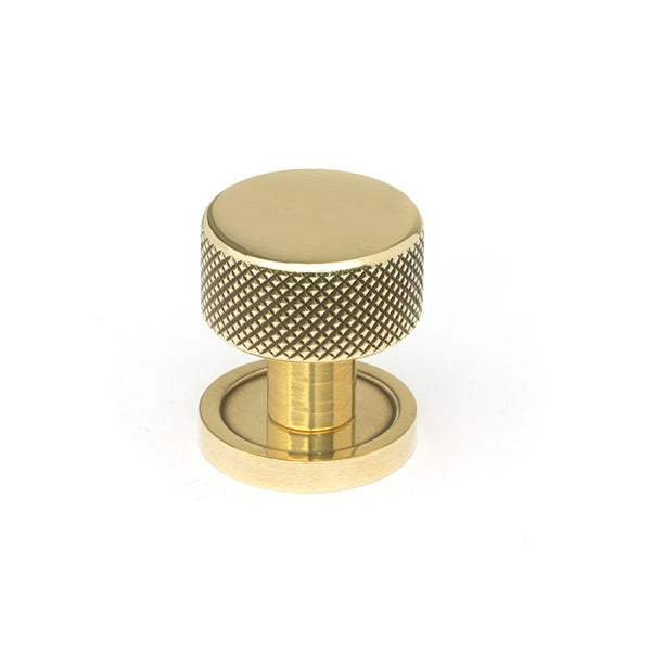 Aged Brass Brompton Cabinet Knob - 25mm (Plain)