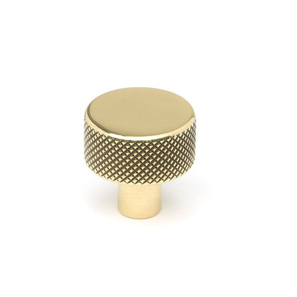 Aged Brass Brompton Cabinet Knob - 25mm (No rose)