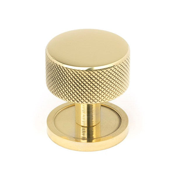 Polished Brass Brompton Cabinet Knob - 32mm (Plain)