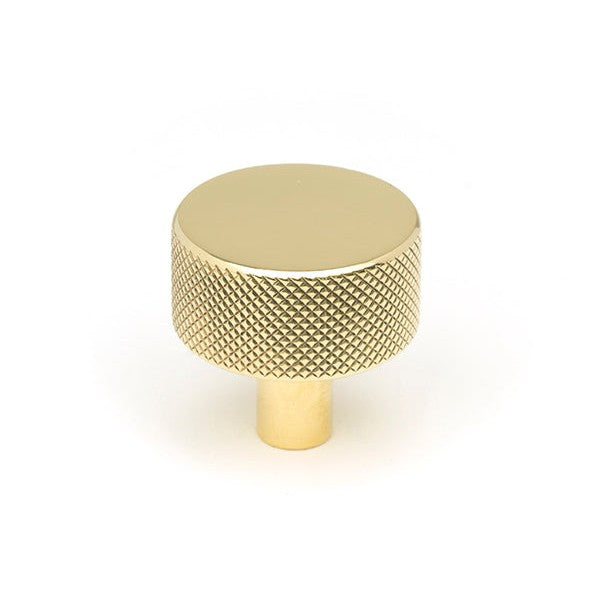 Polished Brass Brompton Cabinet Knob - 32mm (No rose)