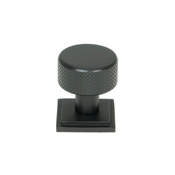 Matt Black Brompton Cabinet Knob - 25mm (Square)