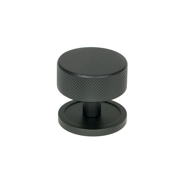 Matt Black Brompton Cabinet Knob - 38mm (Plain)