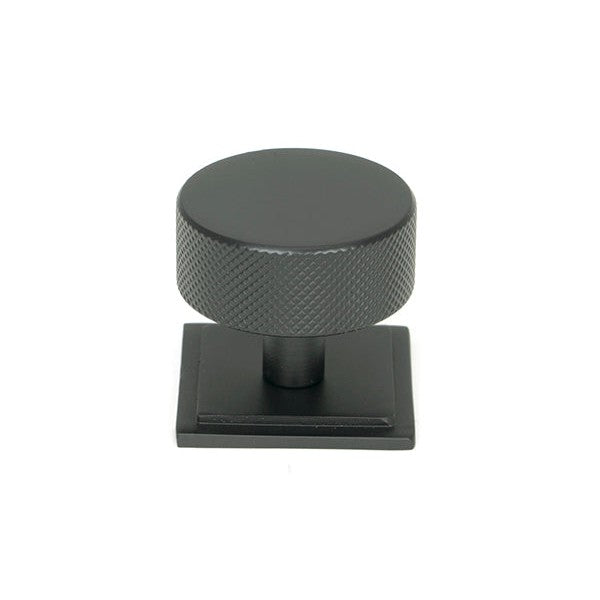 Matt Black Brompton Cabinet Knob - 38mm (Square)