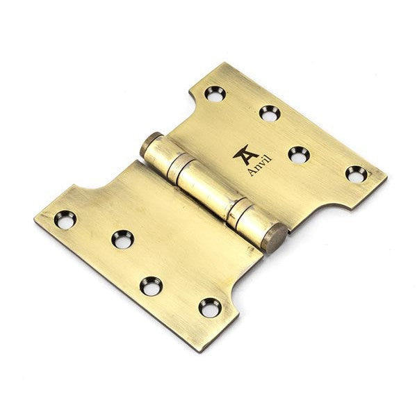 Aged Brass 4" x 3" x 5" Parliament Hinge (pair) ss