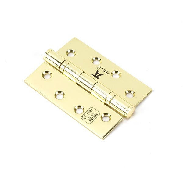 Polished Brass 4" Ball Bearing Butt Hinge (pair) ss
