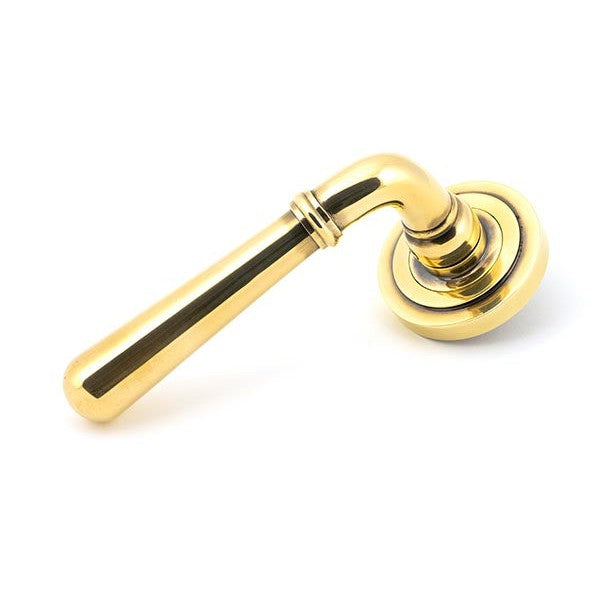Aged Brass Newbury Lever on Rose Set (Art Deco) - Unsprung