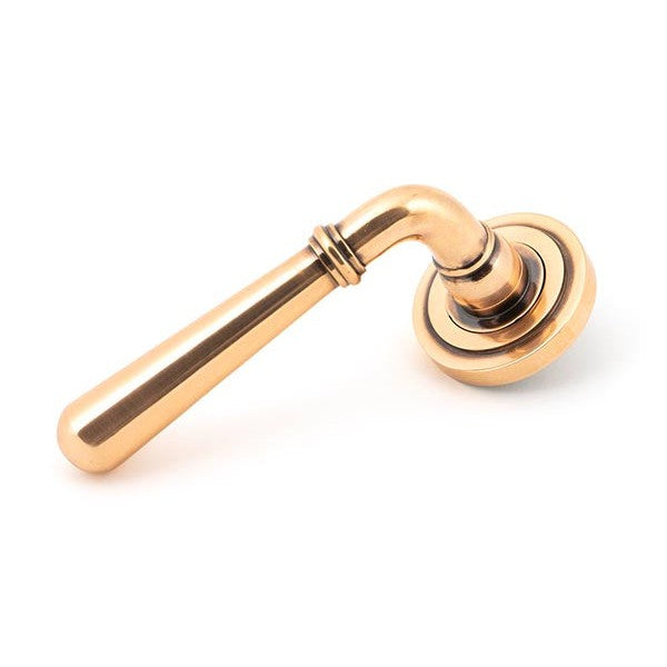 Polished Bronze Newbury Lever on Rose Set (Art Deco) - Unsprung