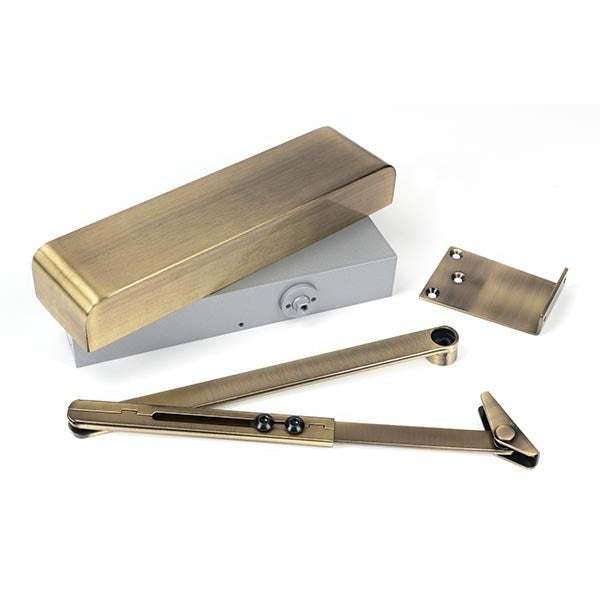 Aged Brass Size 2-5 Door Closer & Cover