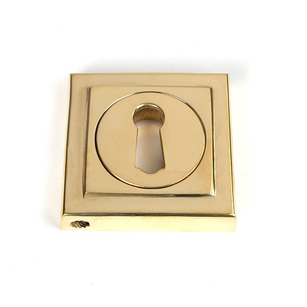 Polished Brass Round Escutcheon (Square)