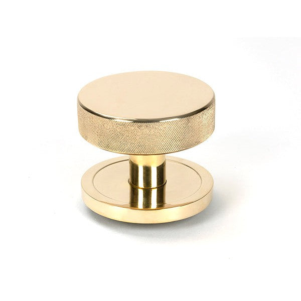Polished Brass Brompton Centre Door Knob (Plain)