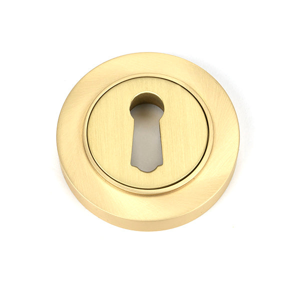 Satin Brass Round Escutcheon (Plain)