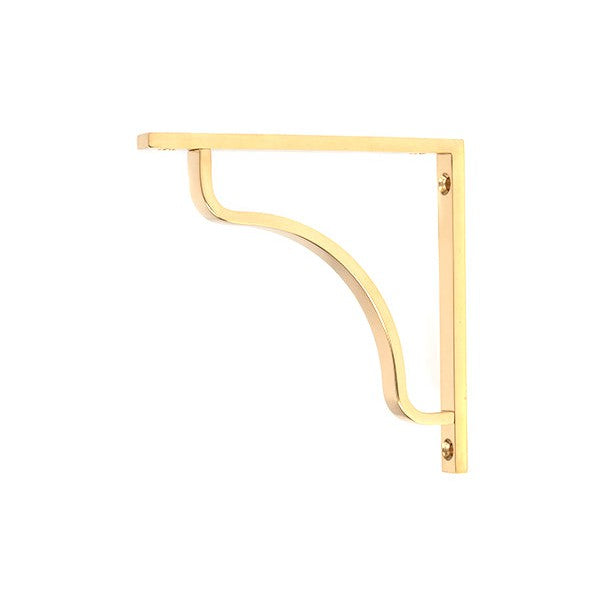 Polished Brass Abingdon Shelf Bracket (150mm x 150mm)