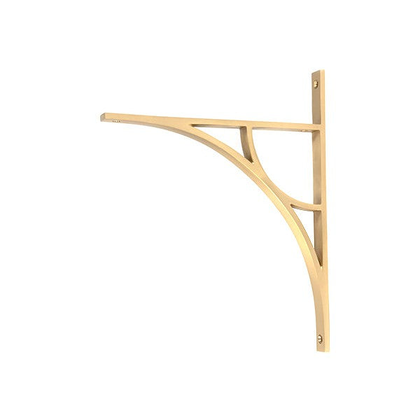 Satin Brass Tyne Shelf Bracket (314mm x 250mm)