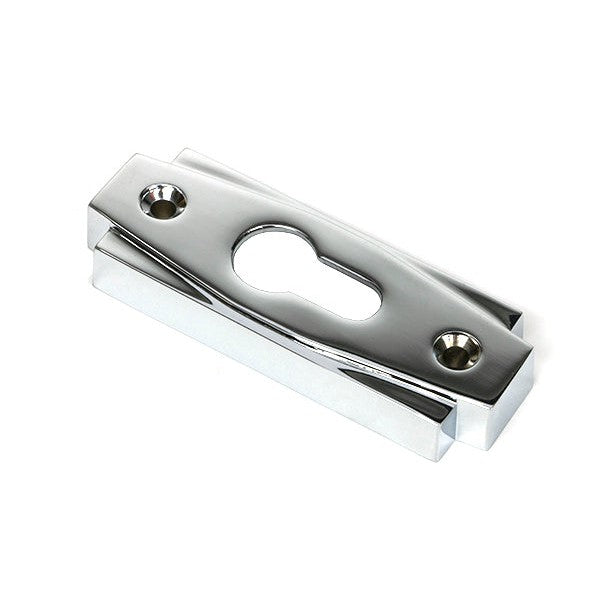 Polished Chrome Art Deco Euro Escutcheon
