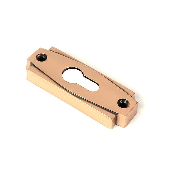 Polished Bronze Art Deco Euro Escutcheon