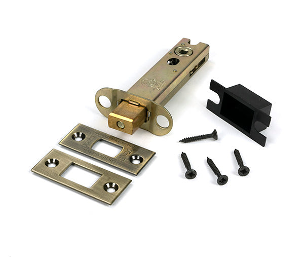 Aged Brass 4" Heavy Duty Tubular Deadbolt