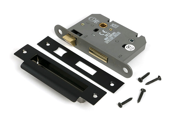 Aged Bronze 3" Heavy Duty Bathroom Mortice Lock