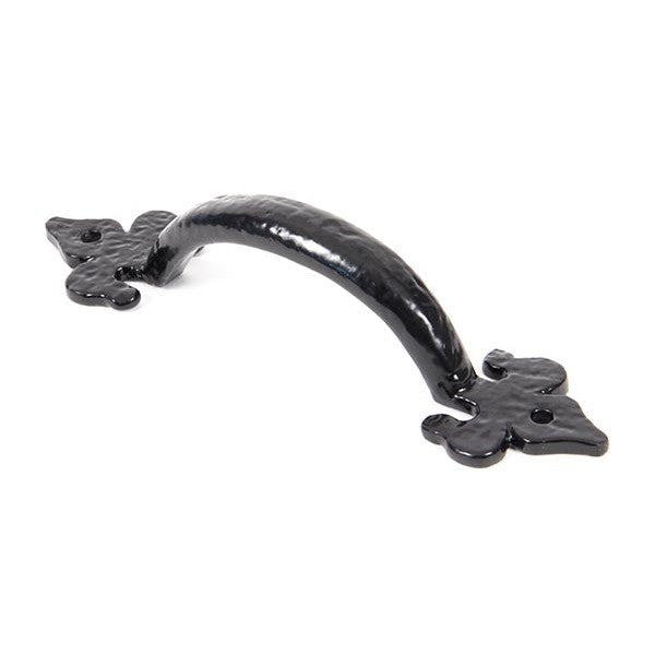 Black Cast 6" Fleur De Lys Pull Handle
