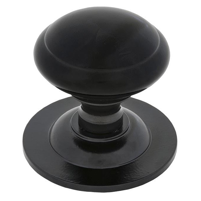 Black Round Centre Door Knob