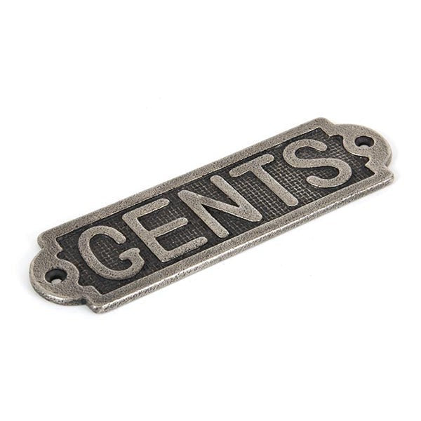 Antique Pewter Gents Sign