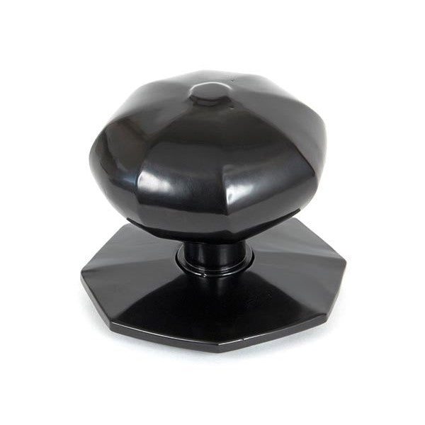 Black Octagonal Centre Door Knob