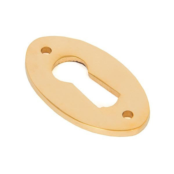 Polished Brass Oval Escutcheon