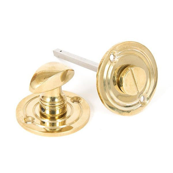 Polished Brass Round Bathroom Thumbturn