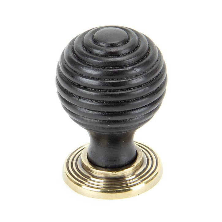 Ebony and AB Beehive Cabinet Knob 35mm