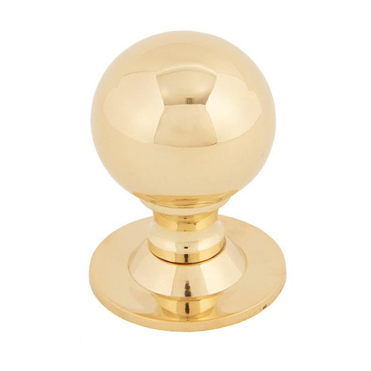Polished Brass Ball Cabinet Knob 39mm