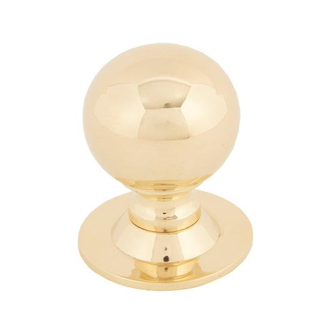 Polished Brass Ball Cabinet Knob 31mm