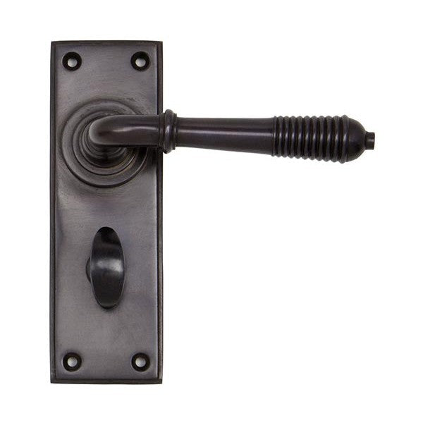 Aged Bronze Reeded Lever Bathroom Set